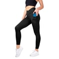 thumbnail image 3 of INERZIA 2 Pack Womens Crossover Leggings High Waisted Tummy Control Criss Cross V Waist Yoga Pants Black and Black Small, 3 of 5