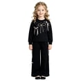 thumbnail image 6 of Angala 2 Piece Outfits For Girls Crew Neck Long Sleeve Bow Detail Sweatshirt With Pants Set Girls Fall Season Wear Clothes, 6 of 7