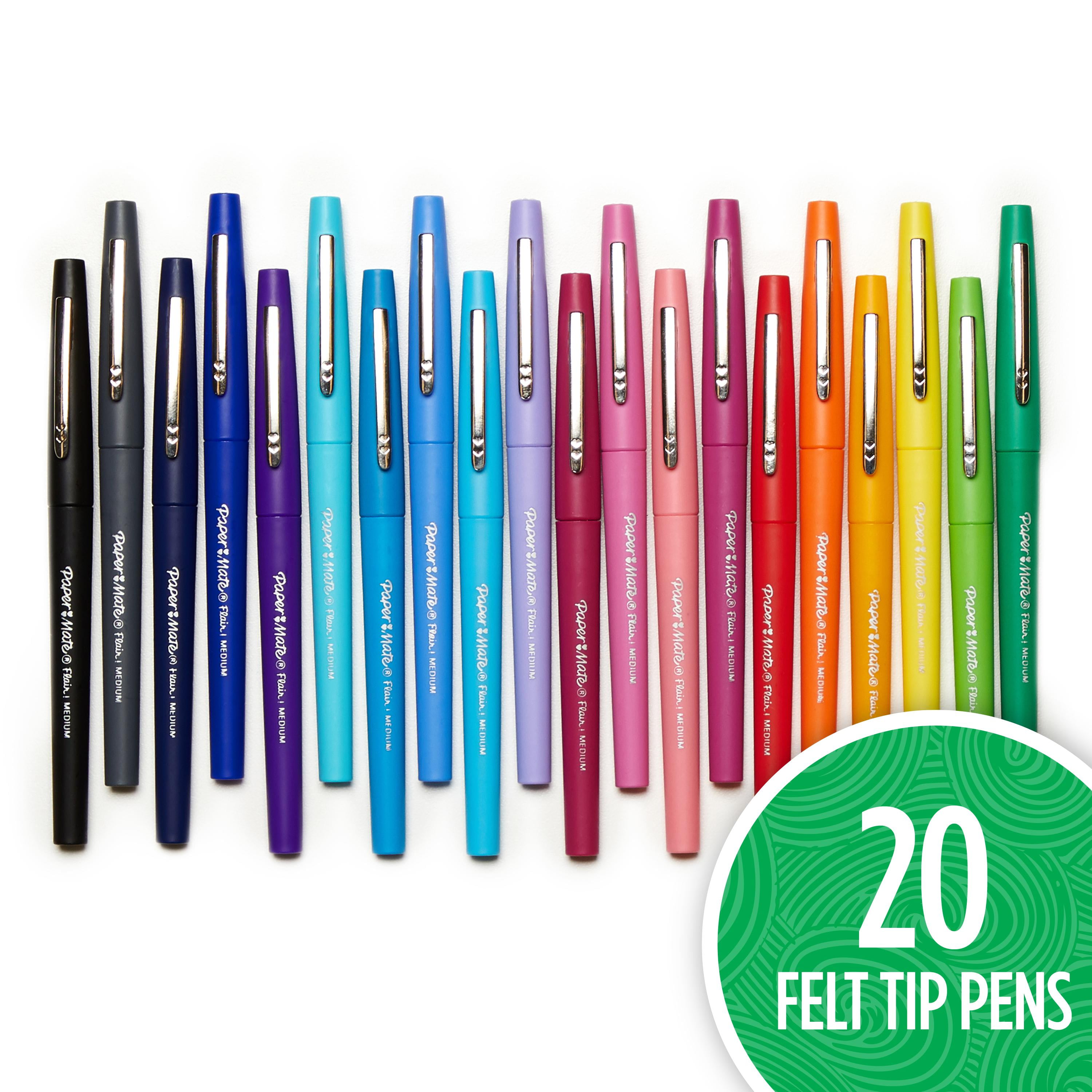 Papermate Flair Original Fibre Tip Pen - Medium - Standard Colours
