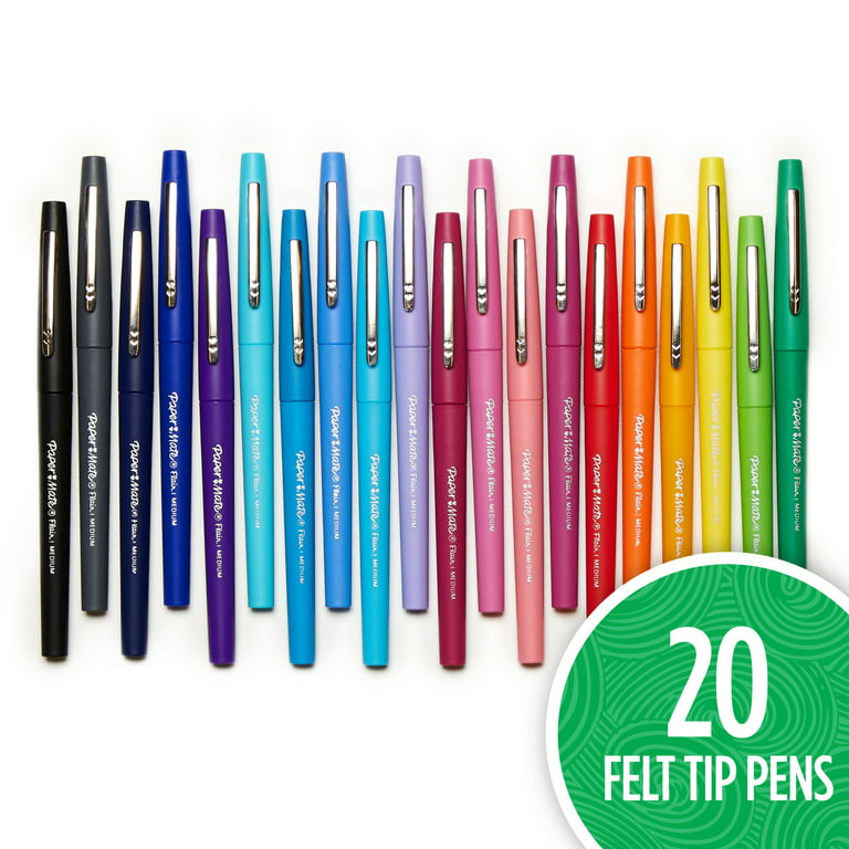 Paper Mate Flair Felt Tip Pens, Medium Point (0.7mm), Black, 36
