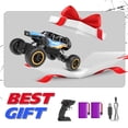 thumbnail image 6 of JoyStone 1:12 RC Cars 4WD Off-Road 2.4Ghz RC Monster Truck with Metal Shell and Light, Remote Control Car Crawler for Adult and Kid, 2 Batteries, Dark Blue, 6 of 11