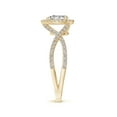 thumbnail image 3 of ANGARA Natural 0.4 Ct. Diamond Halo Engagement Ring in 14K Yellow Gold for Women (Ring Size: 3.5), 3 of 10