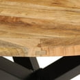 thumbnail image 4 of vidaXL 1 Piece Solid Rough Mango Wood Dining Table with Black Metal Frame for Kitchen, 4 of 7