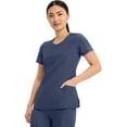 thumbnail image 5 of Infinity Cherokee Round Neck Nurse Scrub Tops for Women with 3 Pockets 360 Stretch & Wrinkle-Resistant 2624A, 5 of 9