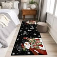 thumbnail image 4 of Runner Rugs 2x6 Ft, Black Snowman Christmas Non Slip Area Rugs for Kitchen Bedroom Entryway, Xmas Snowflake Winter Gifts Washable Carpet Runner Rug Floor Mats for Bedroom Home Decor, 4 of 9