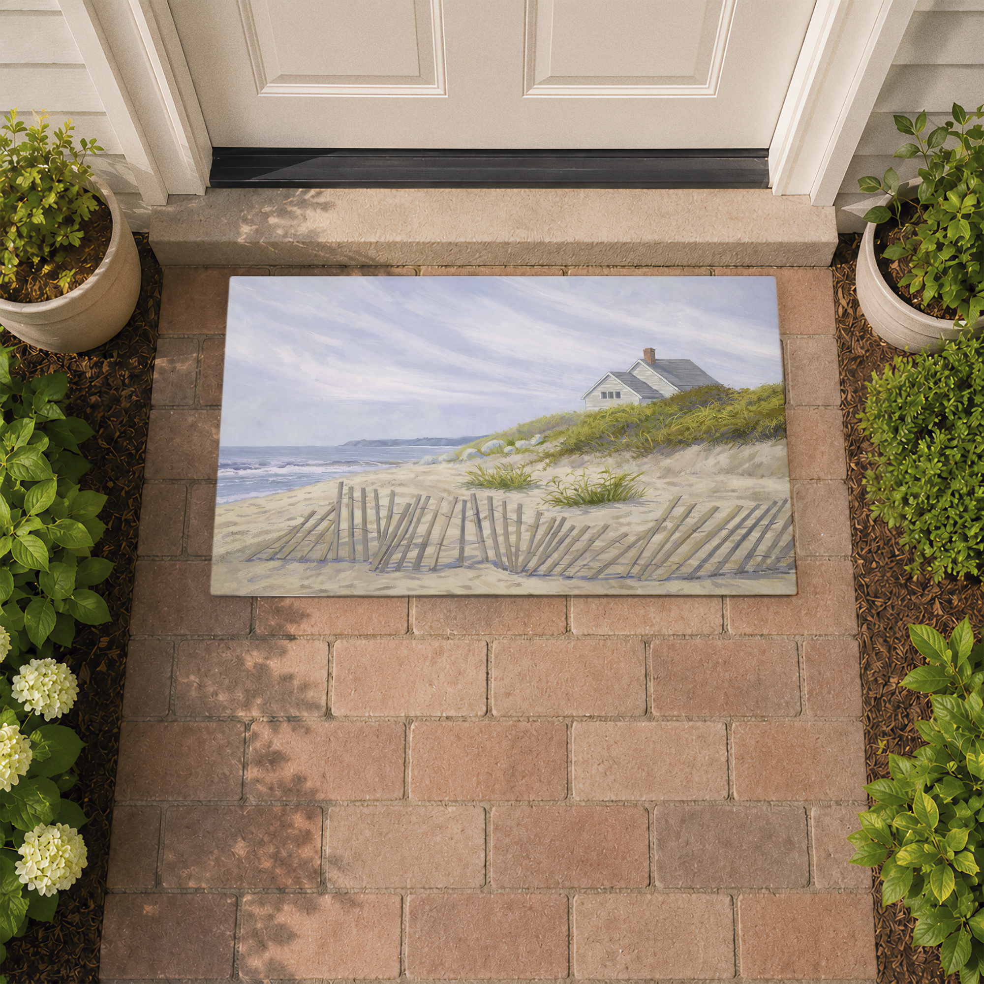 Stupell Industries Windblown Fence By Beach Printed Outdoor Door Floor Mat, design by Ziwei Li