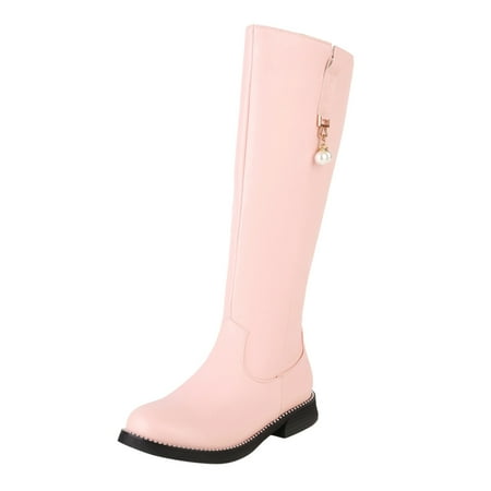 

Ki-8Jcud Botas De Gamuza Para Mujer Fashion Women S Shoes British Style Leather Solid Side Zipper Pearl Pendant Knee High Boots Open Toe Thigh High Boots For Women Chocolate Knee High Boots For Wome