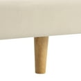 thumbnail image 6 of Christopher Knight Home California King Bed Frame with Chunky Upholstered Headboard, Solid Wood Legs, Beige, 6 of 11