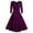 Purple, variant on Sngxgn Women's Print A-Line Mini Dress Long Sleeves(Purple,XXXXXL)