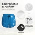 thumbnail image 4 of Daiia Blue Christmas Pattern Women's 2 in 1 Running Shorts - Lightweight Athletic Workout Gym Yoga Shorts Liner with Phone Pockets-X-Large, 4 of 7