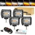 thumbnail image 1 of Auxbeam Faros LED de 4 Pulgadas 240W con Luz Antiniebla Ámbar y Blanca 6 Modos, 1 of 7