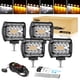 thumbnail image 1 of Auxbeam Faros LED de 4 Pulgadas 240W con Luz Antiniebla Ámbar y Blanca 6 Modos, 1 of 7