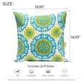 thumbnail image 4 of HOOOWOOO Outdoor Patio Throw Pillows Set of 2 with Inserts,Small Firm toss Decorative Pillow Weather Resistant for Indoor Outdoor Chair, Sofa Furniture,17x17,14x14x5,Blue Circles, 4 of 5