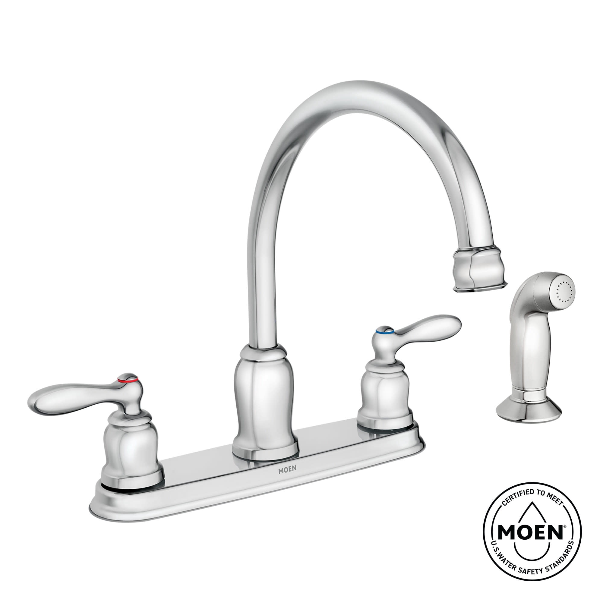 Moen Caldwell CA87888, Kitchen Faucet, in Chrome — M-Pact® Common Valve System, Lever Control