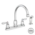 thumbnail image 2 of Moen CA87888 Caldwell Two Handle Chrome Kitchen Faucet Side Sprayer Included, 2 of 5