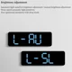 thumbnail image 4 of Reloj de pared Digital grande de 9 pulgadas, alimentado por USB, temperatura, humedad, semana, atenuador automático, reloj de mesa DST, despertador LED electrónico de 12/24H, 4 of 5