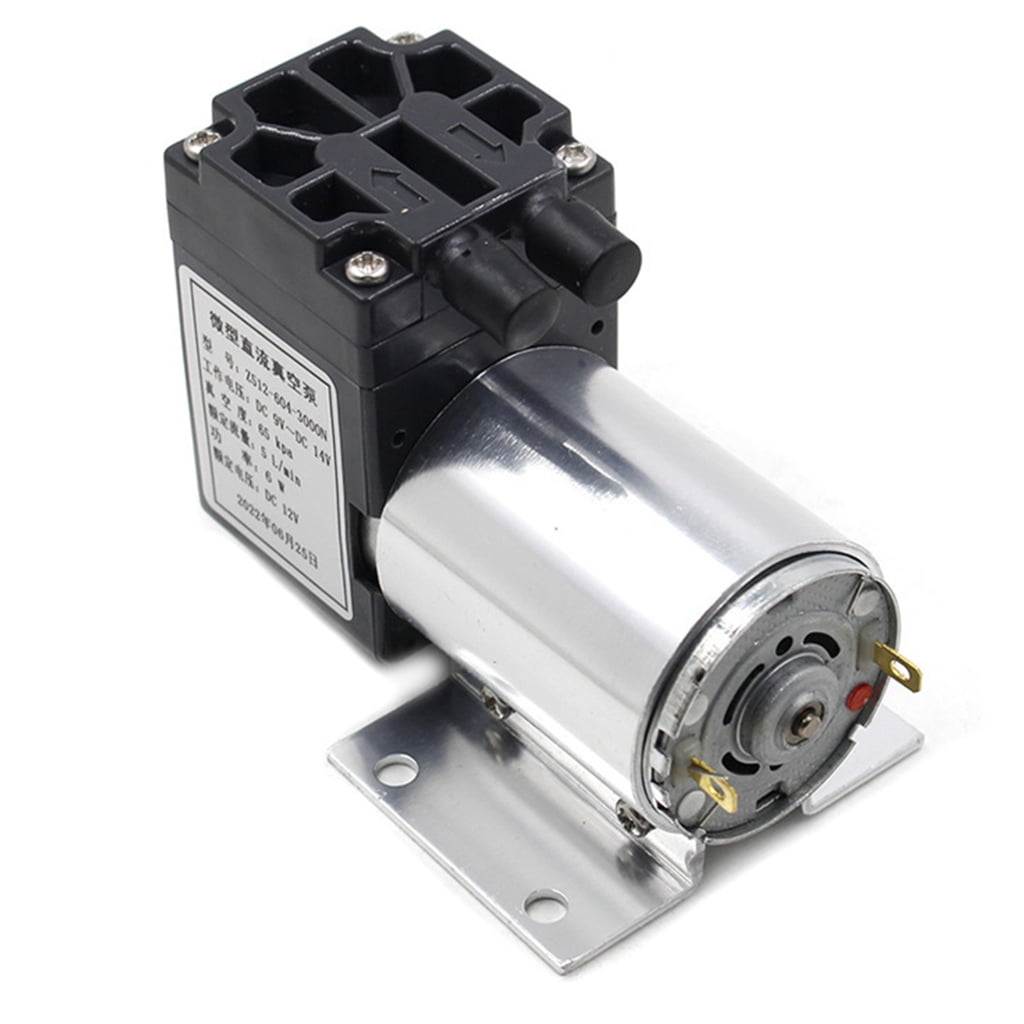 DC12V Miniature Vacuum Pump 5L/Minutes High Efficiency Air Pumps Mount for Lab Aeromodelling and Breeding Industries Use