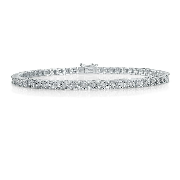 Diamond Affection 1/2 Cttw Lab Created Diamond Tennis Bracelet Rhodium Plated Sterling Silver
