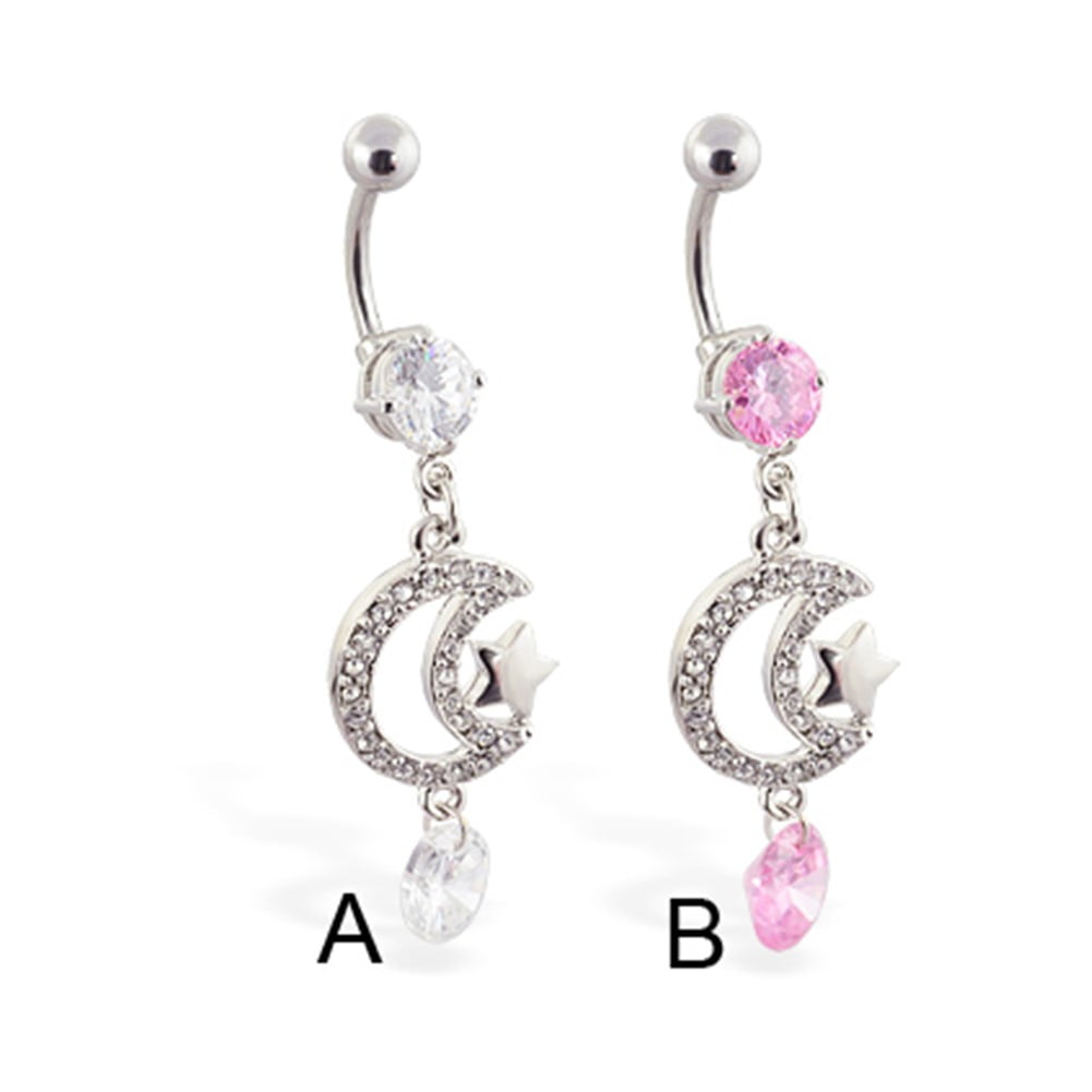 MsPiercing Ring Of Gems Belly Button Jewelry