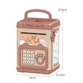 thumbnail image 3 of Kids Money Saving Box Fingerprint Safe Password Cartoon Manual Educational Electronic Coin Bank Pink, 3 of 4