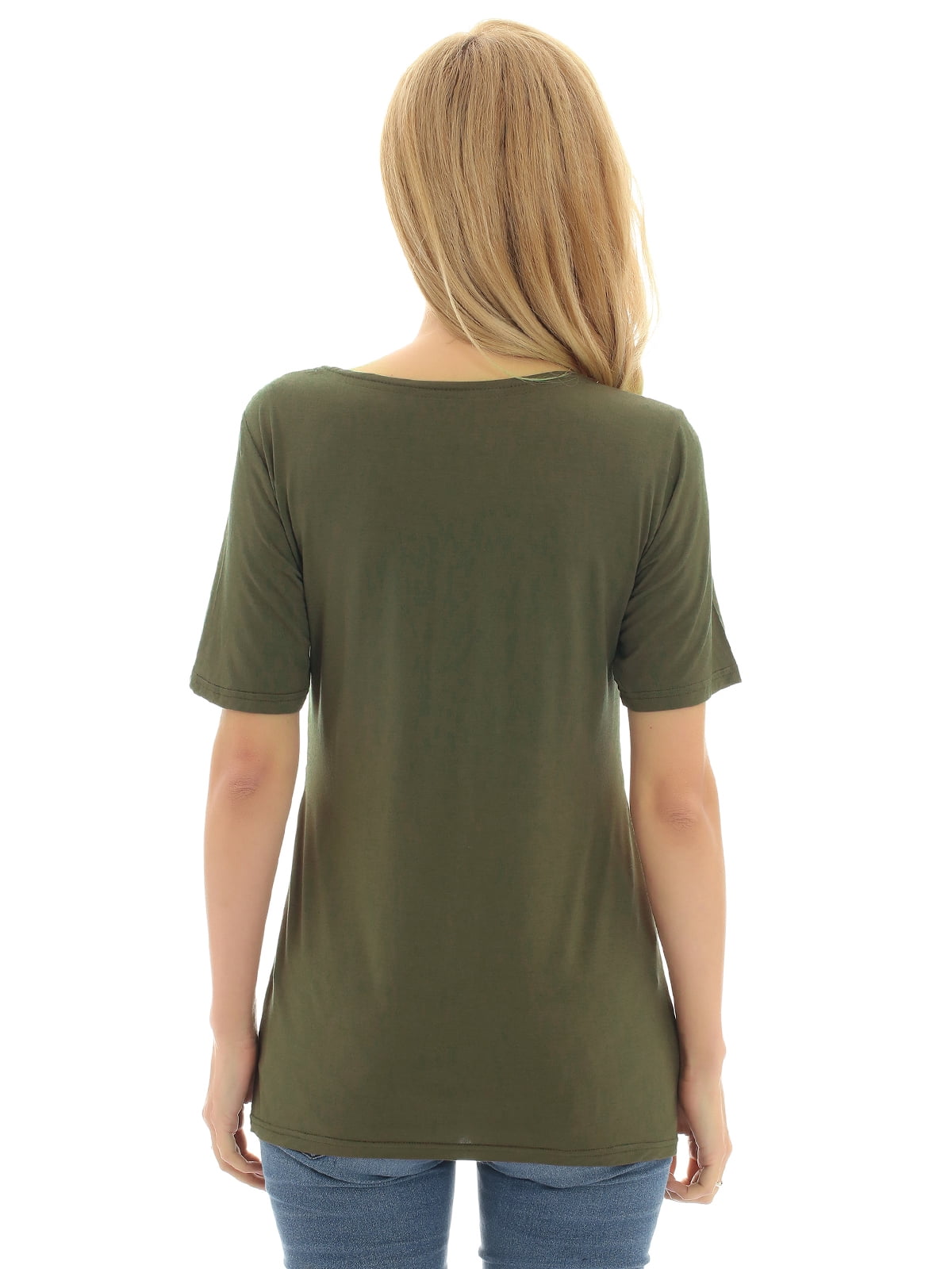 Bearsland Women's Maternity Short Sleeve Breastfeeding Nurding Tops T-Shirts 3-Pack