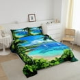 thumbnail image 3 of Erosebridal Palm Tree Bedding King Comforter Set,Ocean Beach Bedding Sets King with Comforter,Botanical Decoration,Reversible,Super Cozy,3 Pieces, 3 of 8