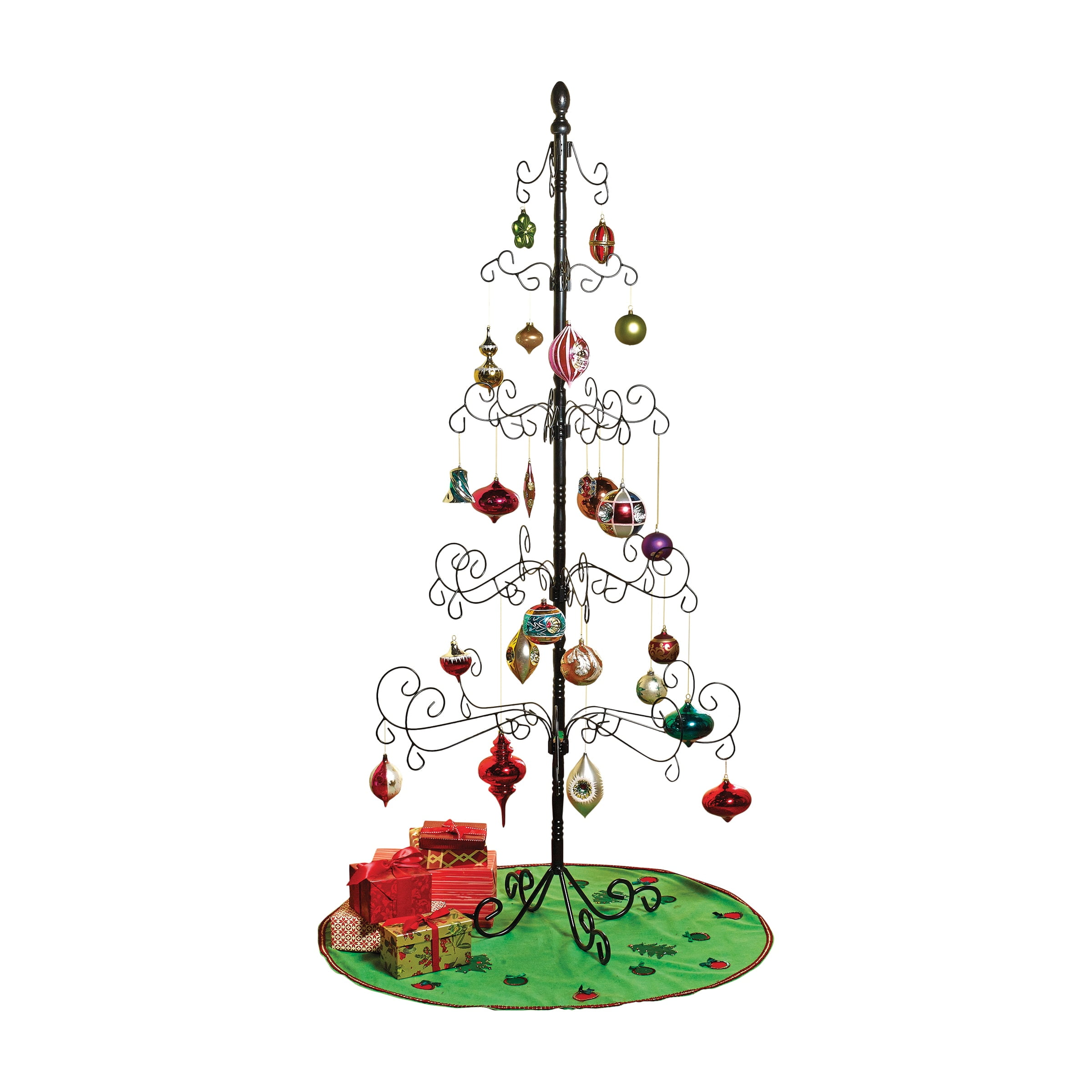 Wrought Iron Christmas Ornament Display Tree 83"