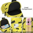 thumbnail image 4 of Sling Backpack,Yellow Halloween Bats Sling Bag with Water Bottle Holder,Waterproof Sling Bag for Men/Women with Headphone Jack for Hiking,Travel, 4 of 6