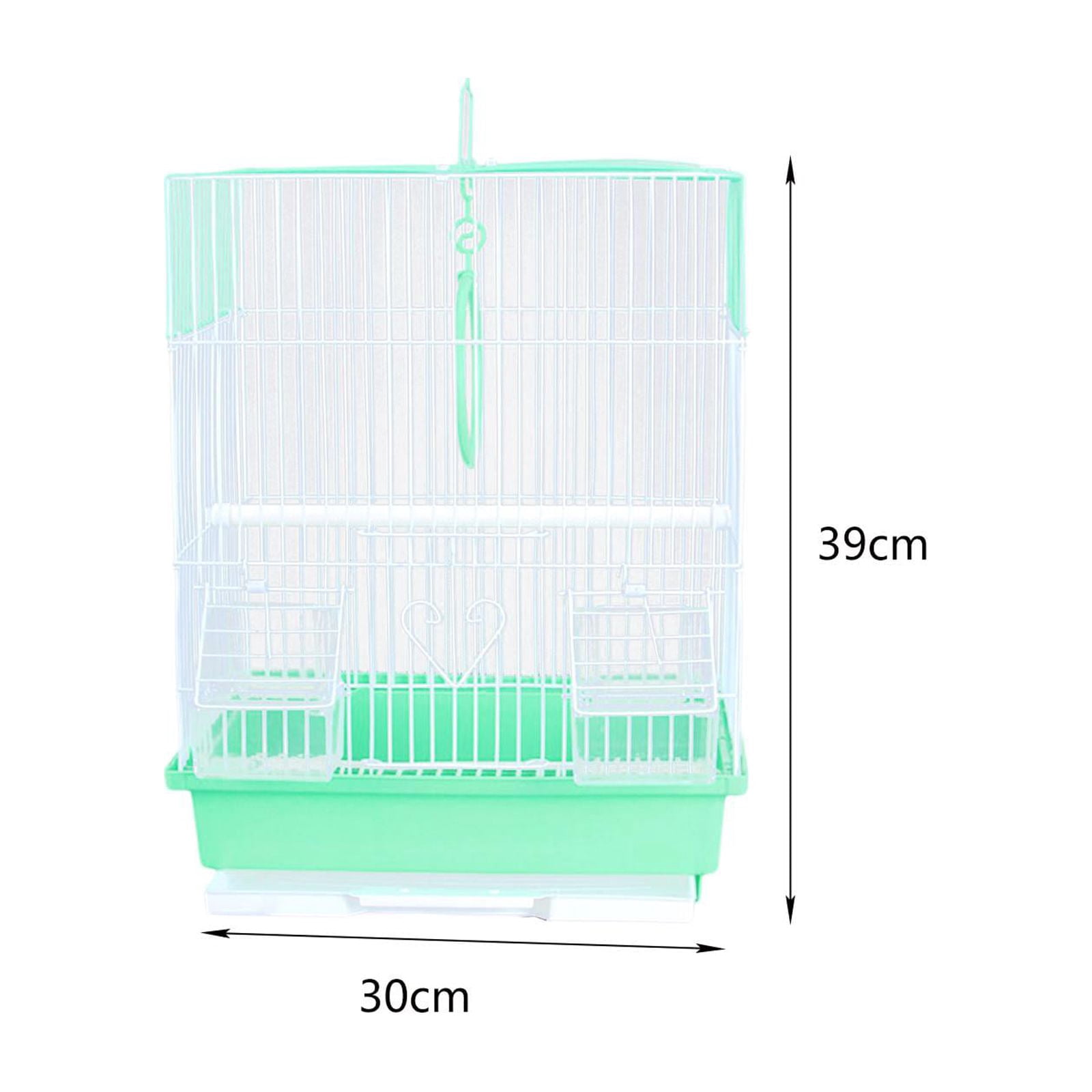 Bird Cage Pet House Stand Cage Birdcage Nest with Standing Pole Hanging Hook Pet Supplies for Parrot Finches Conures Parakeet Accessories Green