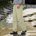 thumbnail image 4 of CHEEREAM Summer Pants for Mens Straight Leg Elastic Waist Sport Trousers with Pocket Summer Hiking Fishing Running Workout Pants, 4 of 5