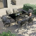 thumbnail image 5 of Grand Patio Outdoor Patio Dining Set for 2, 2 Swivel Dining Chairs with Gray Olefin Cushions, 5 of 5