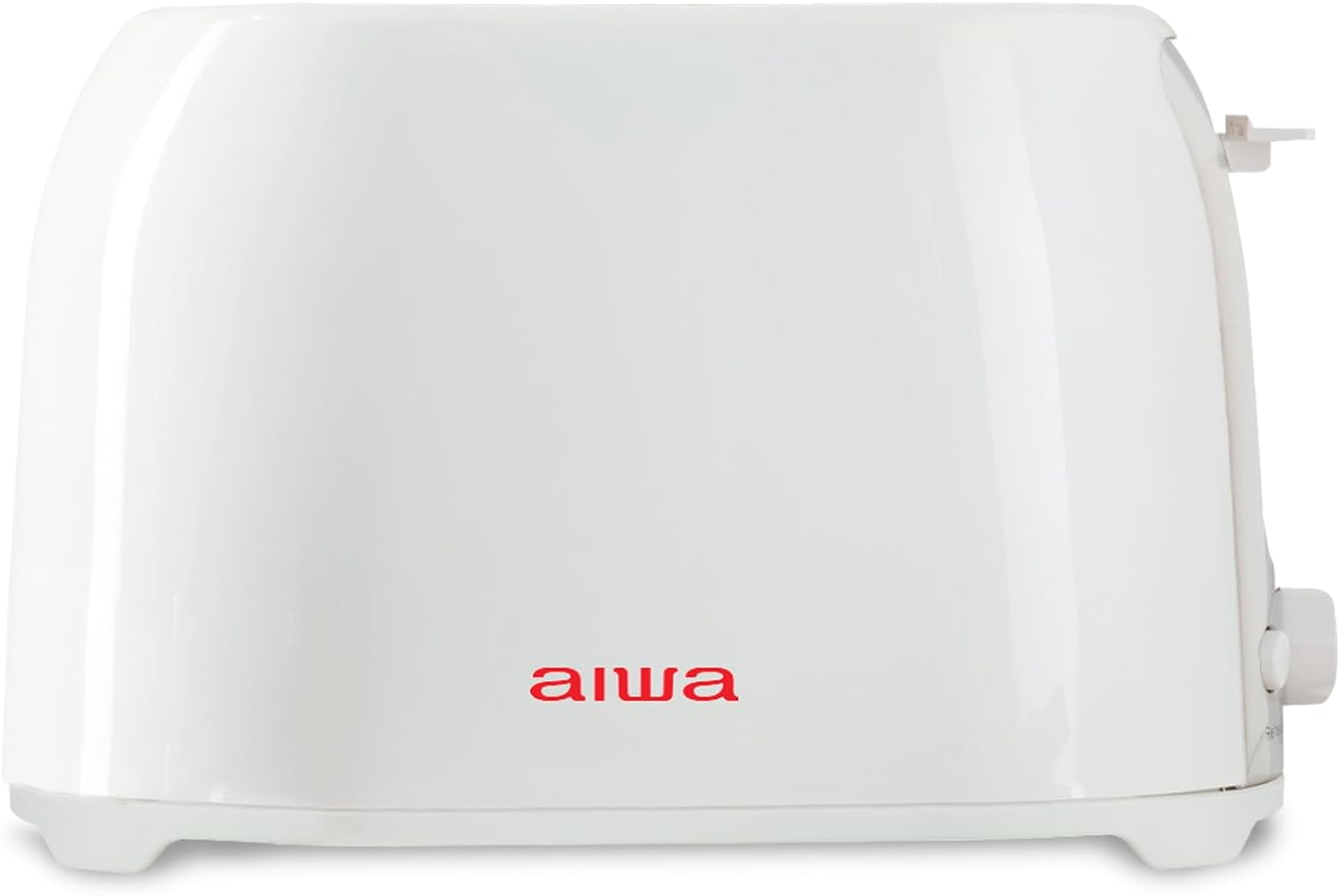 Aiwa 2-Slice Toaster with Wide Slots, 6 Browning Settings, and Crumb Tray, White