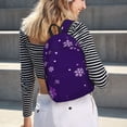 thumbnail image 5 of Fotbe Crystal Purple Snowflake Mochila de Lona con Estampado, Mochila Duradera, Mochila Versátil de Alta Calidad, Mochila Compacta Vintage-Small, 5 of 5