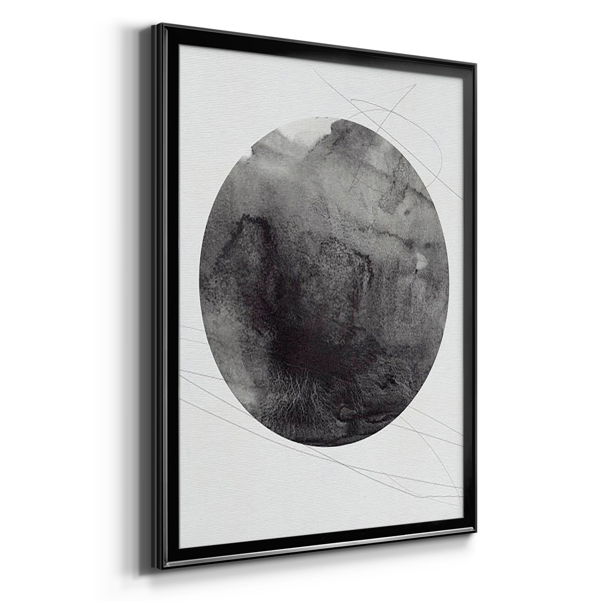 Graphite Moon I Premium Framed Print, in Gold, Black, or Silver - Ready to Hang