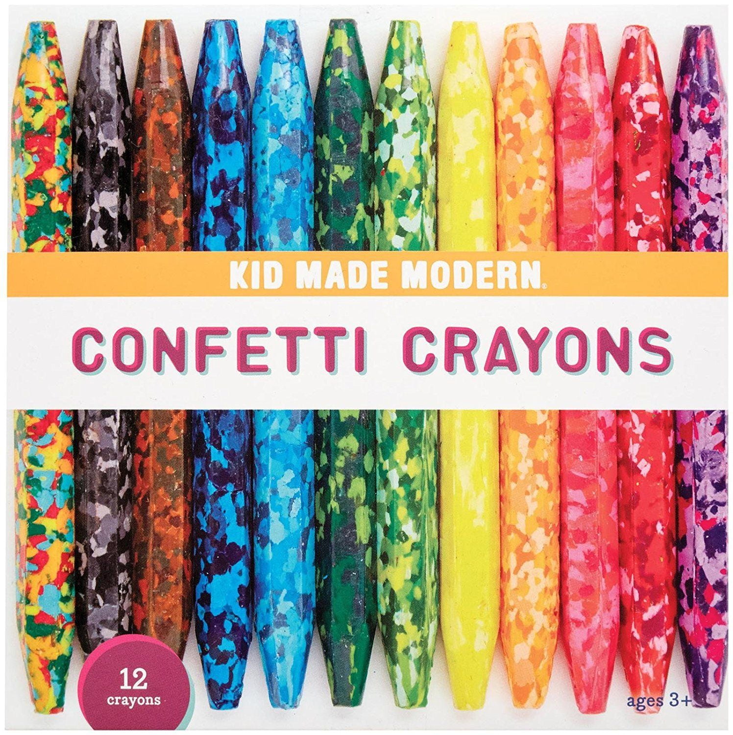 Confetti Crayons 12 pack - Art Supplies by Kid Made Modern (K023)