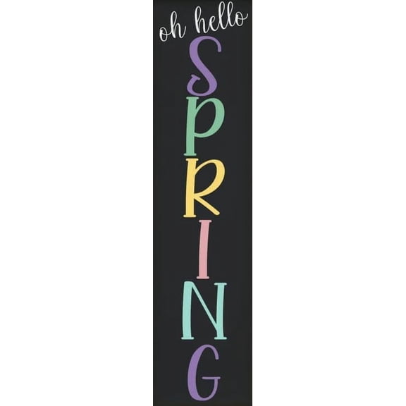 Cskhip Farmhouse Primitiv Oh Hello Spring Porch Spring Welcome Funny for Men Women Wall Art Decor Indoor And Outdoor Rustic Holiday Gift Party Place Wood Sign 4x16 inch