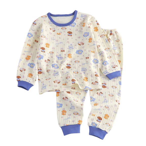 Quealent Pajama Sets for Toddler Girls Baby Kids Ultra-soft Snug fit Pjs Sleepers Loungewear for Birthday Holiday (Light Blue, 3-4 Years)
