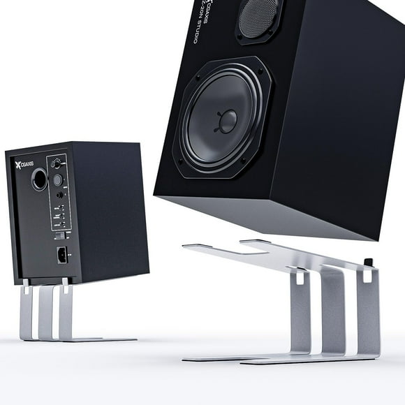 SoundElevate Studio Monitor Riser with Vibration Absorption and Incline Design