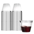 thumbnail image 1 of Bangus Gold Rimmed Plastic Cups, Clear Plastic Cups Tumblers, Disposable Hard Plastic Cups with Gold Rim for Wedding Cups Elegant Party Cups, 1 of 2