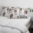 thumbnail image 3 of Sweet Home Pillow Covers, Linen Long Throw Pillow Case, Western Stars Bird Houses White Wood Plank Holiday Pillow Protector Decorative Cushion Cover for Living Room/Bedroom 12" x 20", 3 of 8