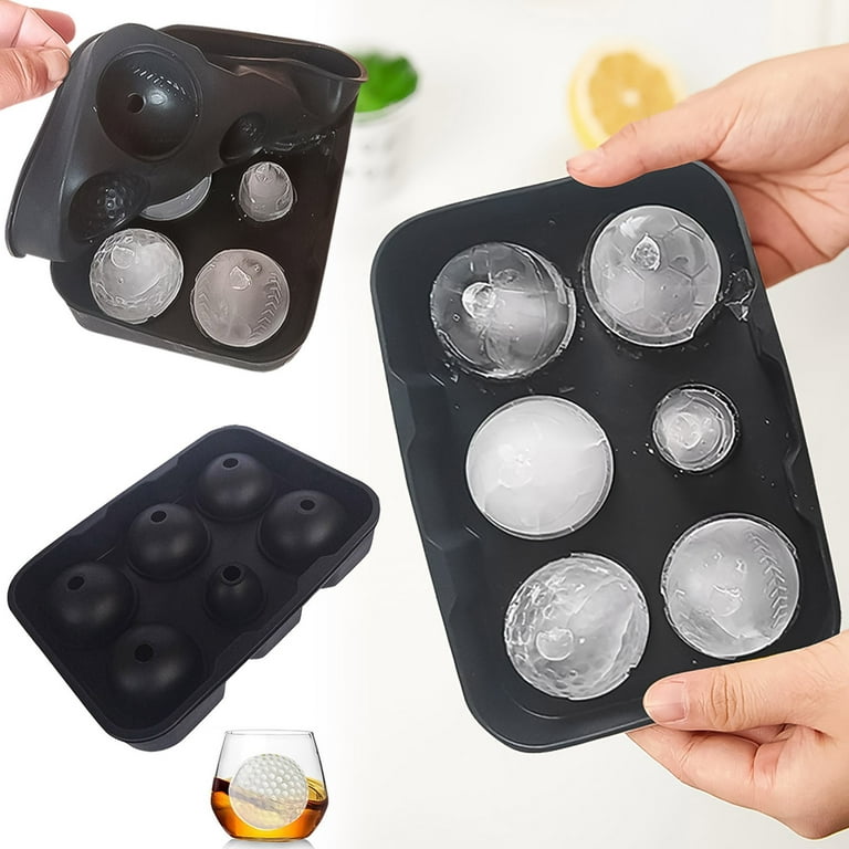 Summer Clearance HIMIWAY Kitchen Gadgets Ice Molds 2023 100% Non-toxic  Harmless Material Football Ice Reusable Silicone Basketball Football  Volleyball Rugby Golf Baseball Whisky Cocktail Gin Drink 