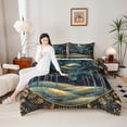 thumbnail image 4 of Homewish Retro Plants Tree 3-Piece Full Size Comforter Sets For Teens Female Girls,Starry Sky Bedding Comforter Set,Bohemian Theme Lightweight Bedding Sets,Exotic Style Room Decor,Reversible, 4 of 8