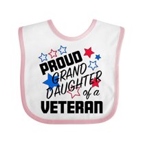 Inktastic Proud Granddaughter of a Veteran Veterans Day Girls Baby Bib
