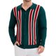 thumbnail image 1 of Camisas de polo de punto con botones y mangas largas para hombres, color verde, 1 of 6