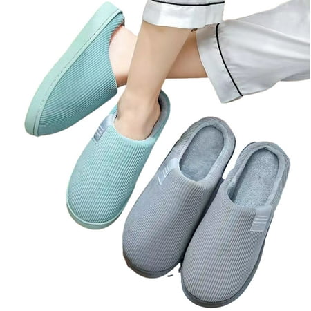 

KYAIGUO Outdoor Womens Slippers Indoor Fluffy Slipper Soft Thick Sole Couples Slides Slippers Anti-Skid Plush Mens Slippers