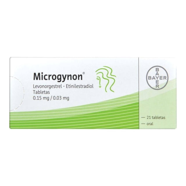 Microgynon Levonorgestrel 0.15 mg, Etinilestradiol 0.03 mg 21 tabletas