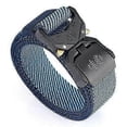 thumbnail image 4 of Cinturón táctico para hombre, elástico, ligero, ajustable, estilo militar, hebilla plateada B08, 4 of 5