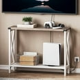 thumbnail image 5 of LARMNEE Farmhouse Console Table Narrow Entryway Table with 2 Open Shelves Hallway Living Room White and Gray WG08XG01, 5 of 9