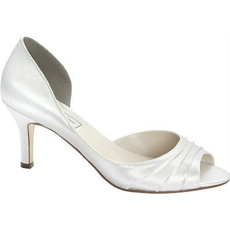 

Women s Touch Ups Nadia White Satin 9.5 W