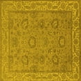 thumbnail image 1 of Ahgly Company Indoor Square Oriental Yellow Traditional Area Rugs, 3' Square, 1 of 4